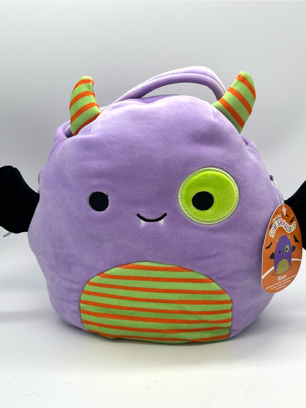 Squishmallows Blaze the Monster Plush Halloween Trick or Treat Bag w Tag